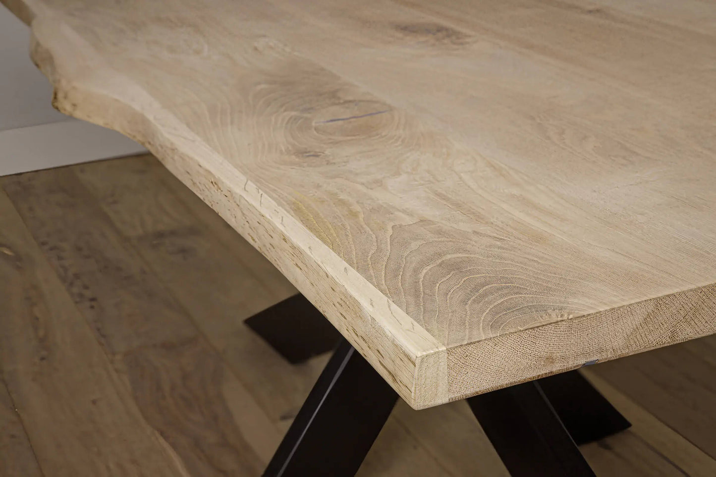 Eiken Massief Boomstam Eettafel