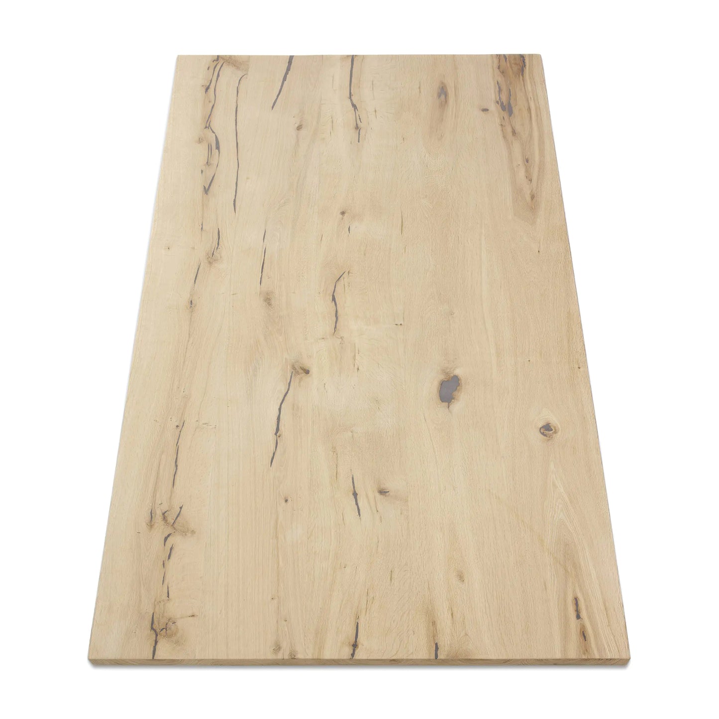Eiken rechte salontafel tafelblad boven