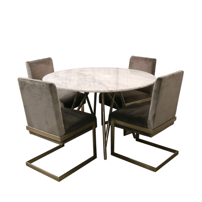 'Zenith’ Carrara marmeren ronde eettafel