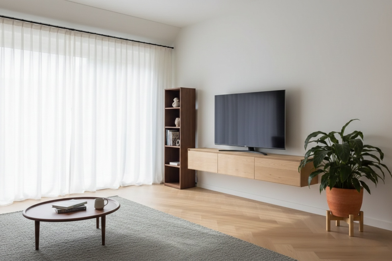 Avento Oak – Massief Eiken Zwevend TV-Meubel op Maat
