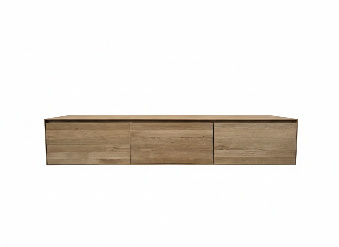 Avento Oak – Massief Eiken Zwevend TV-Meubel op Maat