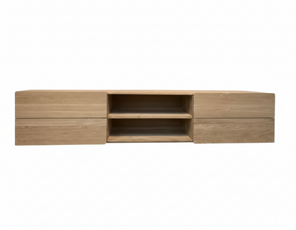 Avento Oak Signature – Massief Eiken Zwevend TV-Meubel met Lades