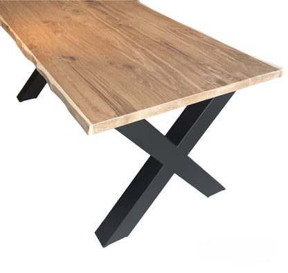 Eiken Massief Boomstam Eettafel