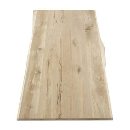Eiken boomstam salontafel tafelblad bovenzijde