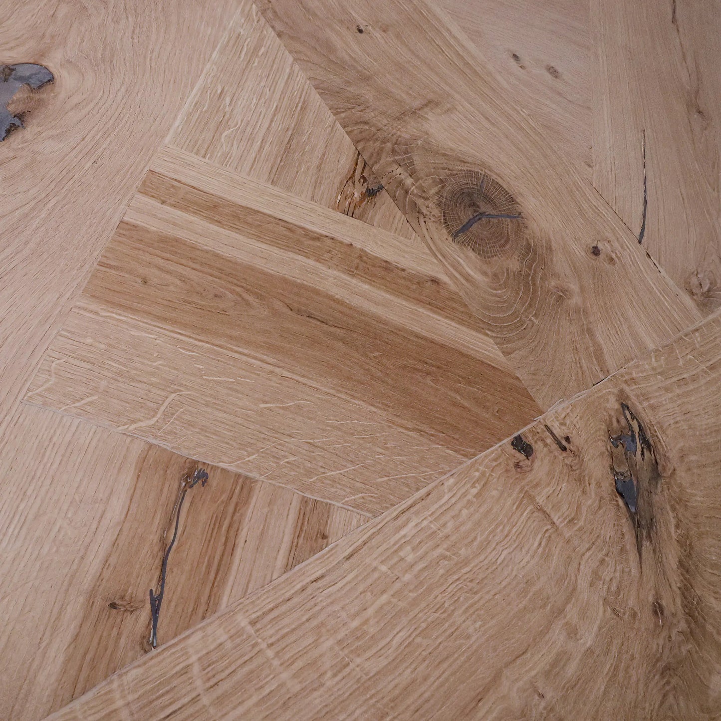 Eiken kruistafel matrix-frame poten details van hout