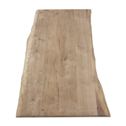 Unieke notenhouten eettafel tafelblad van boven