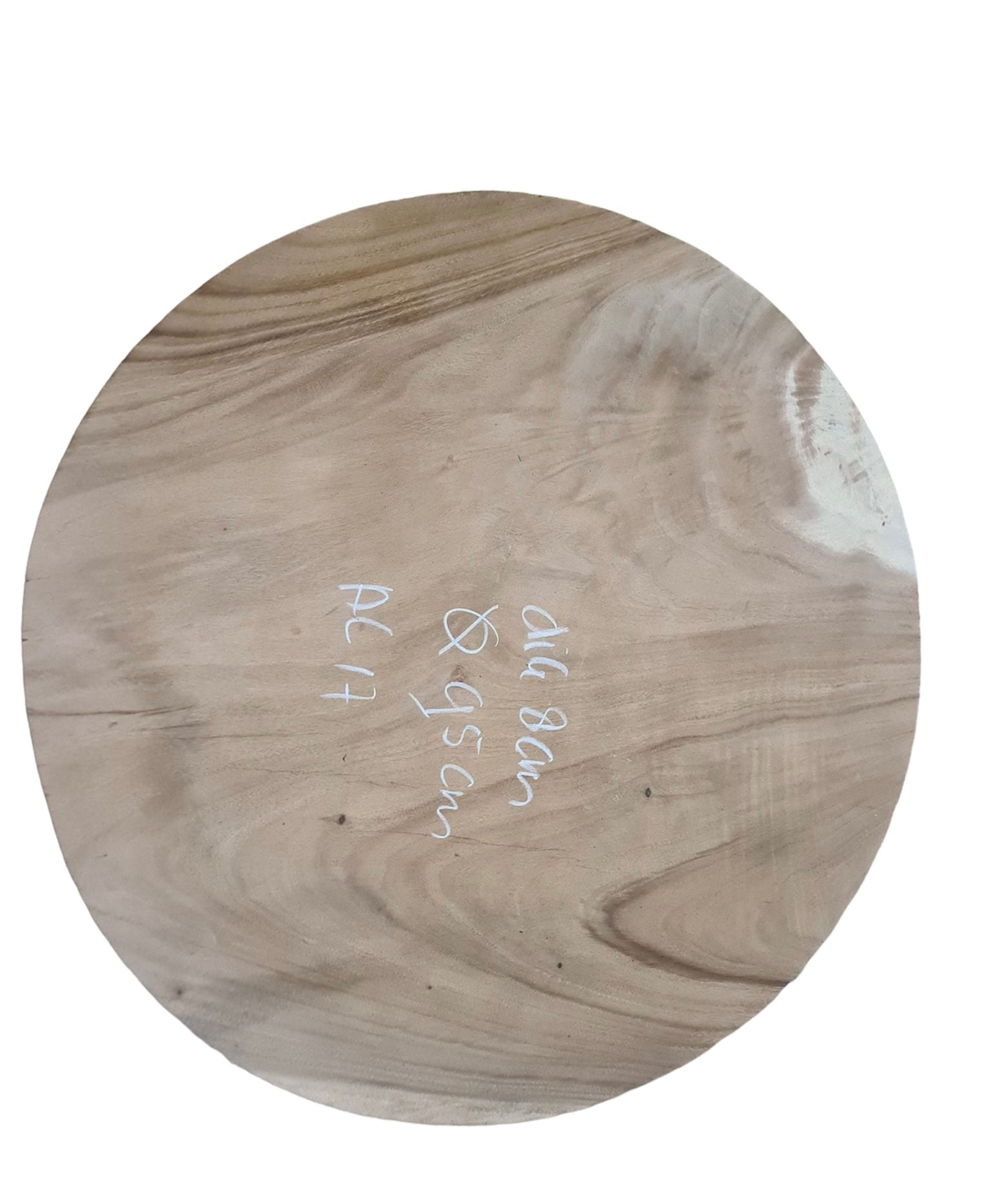 Ronde suar salontafel van boomstam  tafelblad