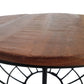 Salontafel Lexington mangohout en metalen zwart rasterframe tafelblad bruin