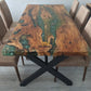 Rechte Epoxy Eettafel - ''Ocean Shell''