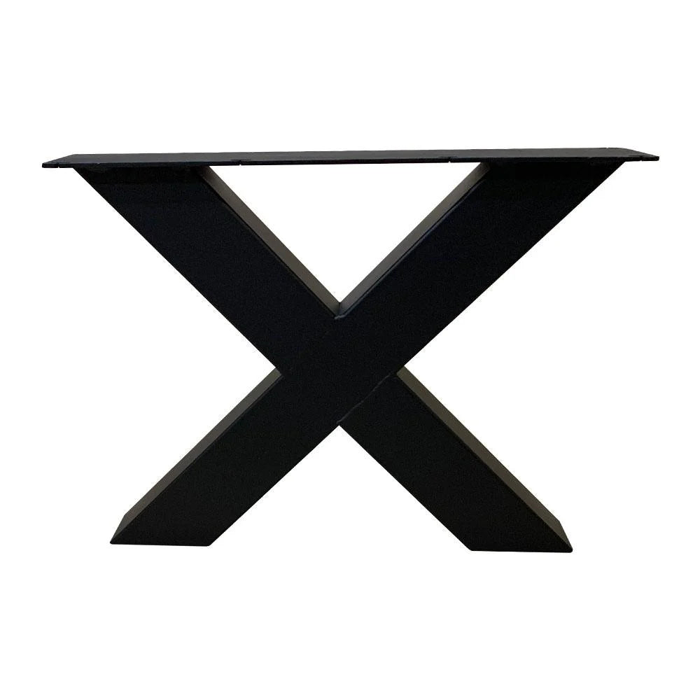 X-frame Salontafelpoot zwart lengte